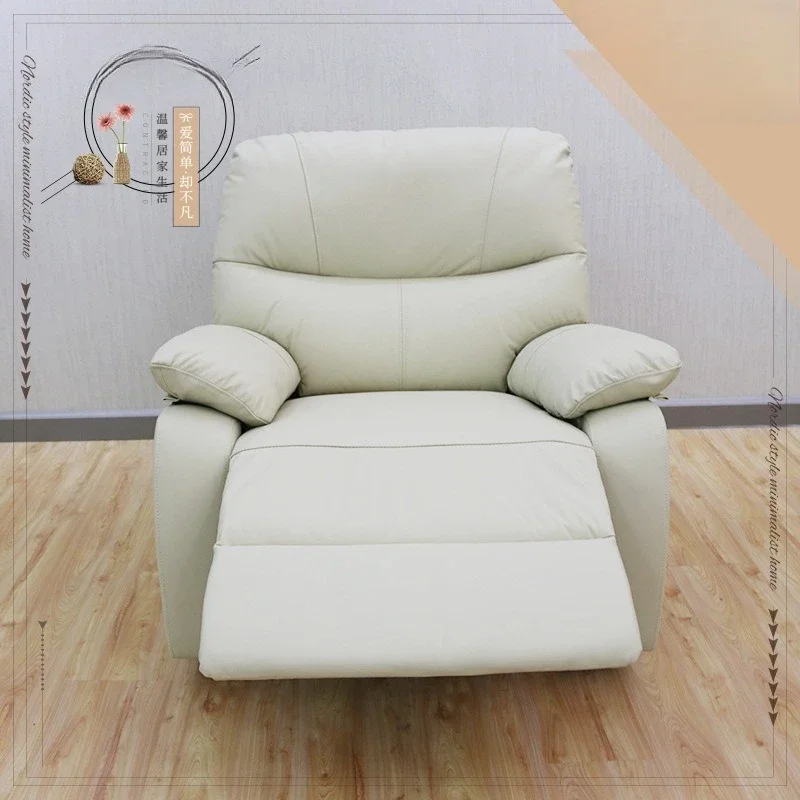 Modern simple leather sofa multifunctional solid wood space sofa living room bedroom study