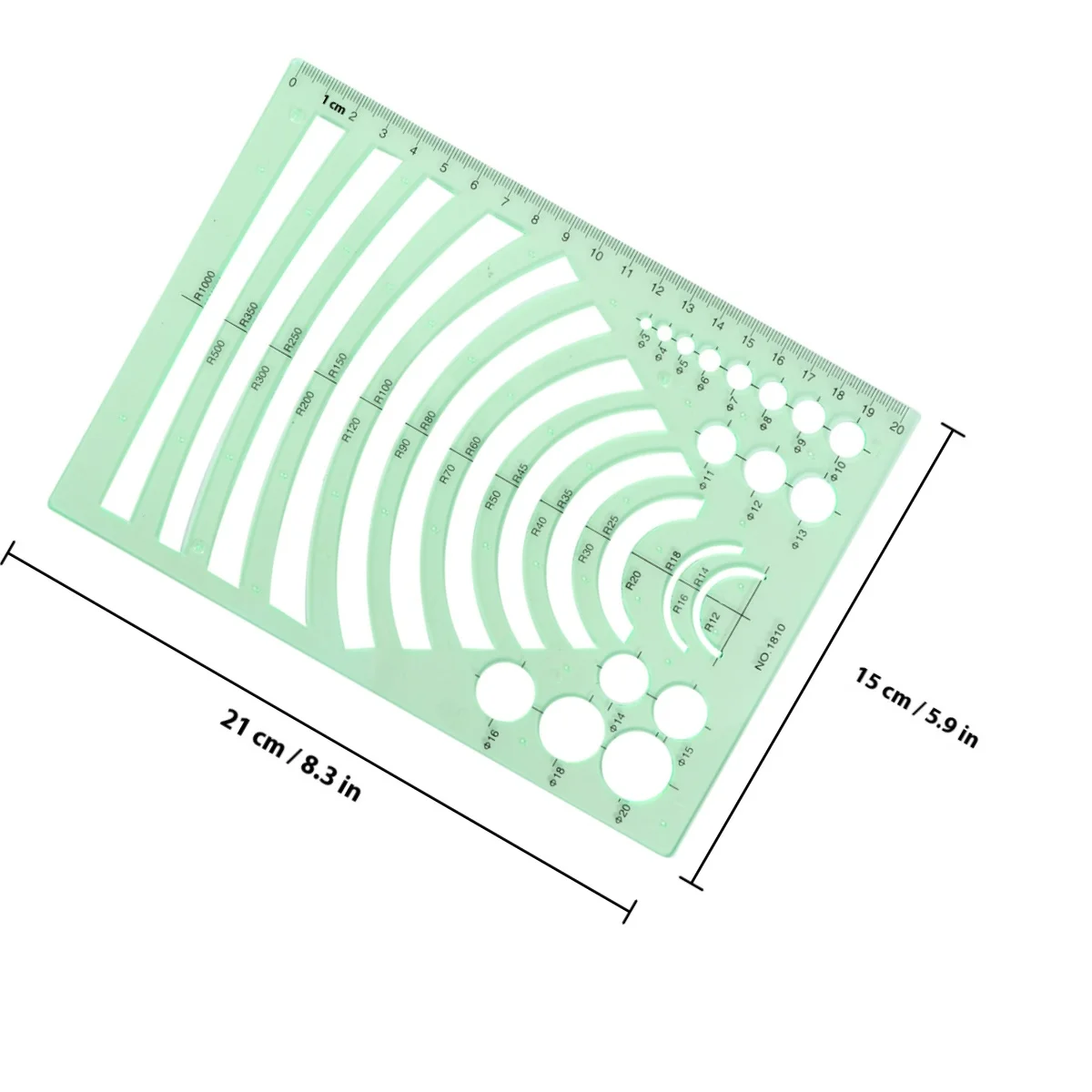 Set di righelli per modelli da disegno da 11 pezzi Modelli di curve arancioni trasparenti per architettura di progettazione, disegno, scuola, ufficio, uso geometrico