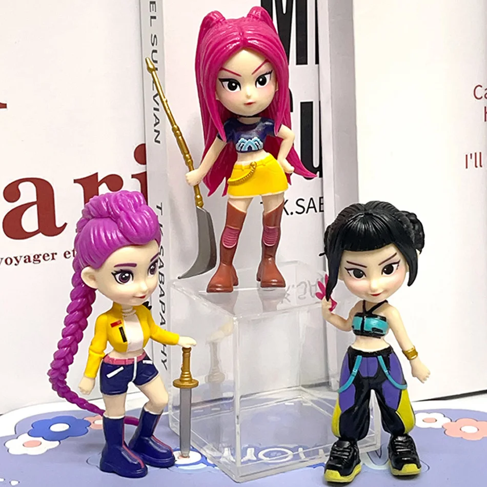 Nieuwe 6 stks/set Anime Kpop Demon Hunt serie Figuur Speelgoed Bureau Decoratie Standbeelden Ornament Halloween/Kerst Kinderen Verjaardagscadeautjes