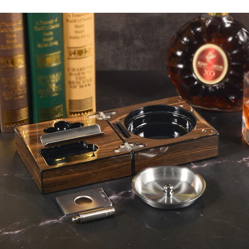 

Portable Folding Cigar Ashtray Smoking Accessories for Weed Ash Tray Minimalist Stainless Steel Ashtrays Gifts Boyfriend