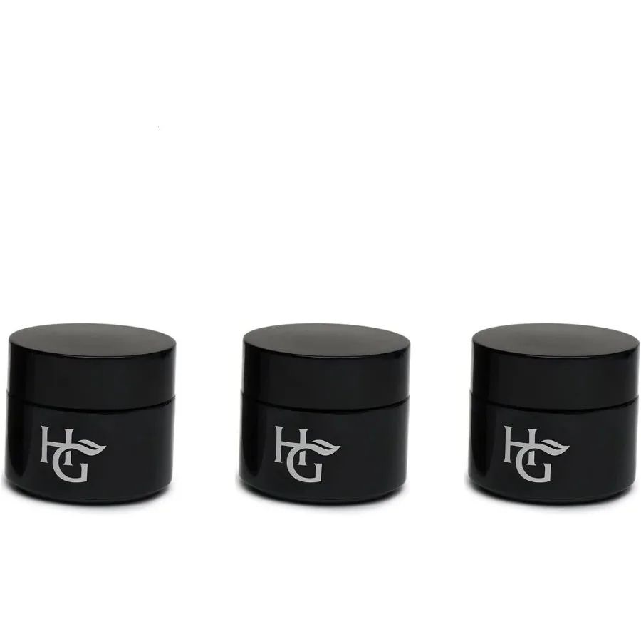 

Herb Guard Eighth Oz Ultra Violet Jar 50 ml Airtight UV Protection Keeps Herbs Fresh for Months [3 Pack]