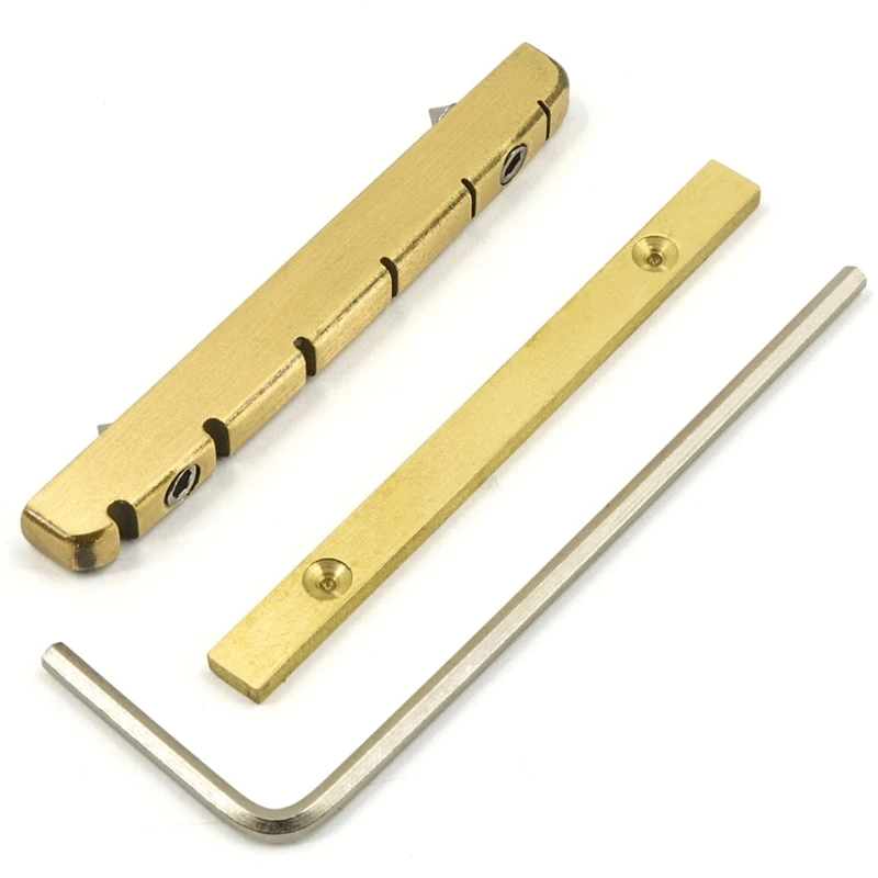 Height Adjustable 6 String Guitar Nut Electric Guitar Slotted Brass Nut