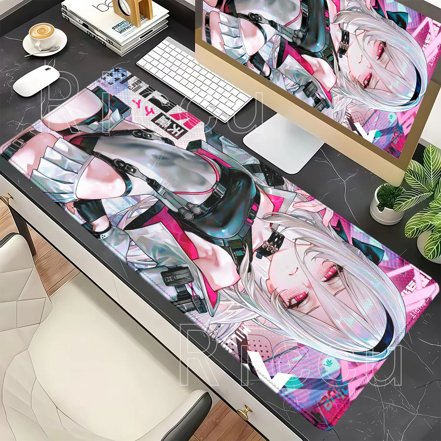 Gaming Keyboard Blue - XXL Mousepad Tendo Kei Gaming Blue