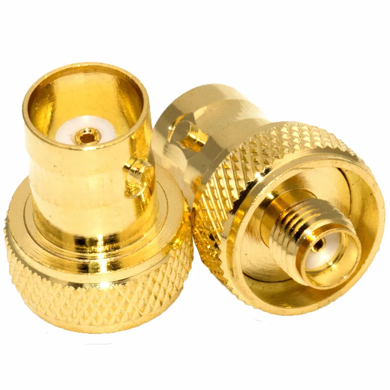1 Stück vergoldeter BNC-Buchsenadapter auf SMA-Buchse, runder RF-Stecker für BaoFeng UV-5R FD-880 – Detail 2