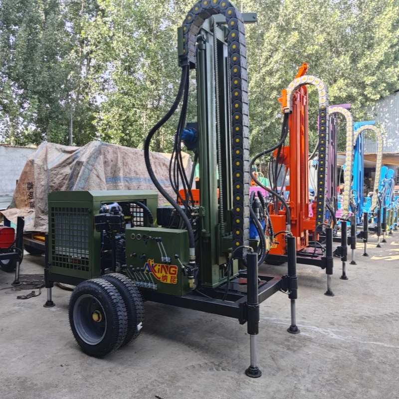 Высокопроизводительная дизельная буровая установка для водяных скважин диаметром 2025300 м. Индивидуальная буровая установка. Буровая установка для майнинга.