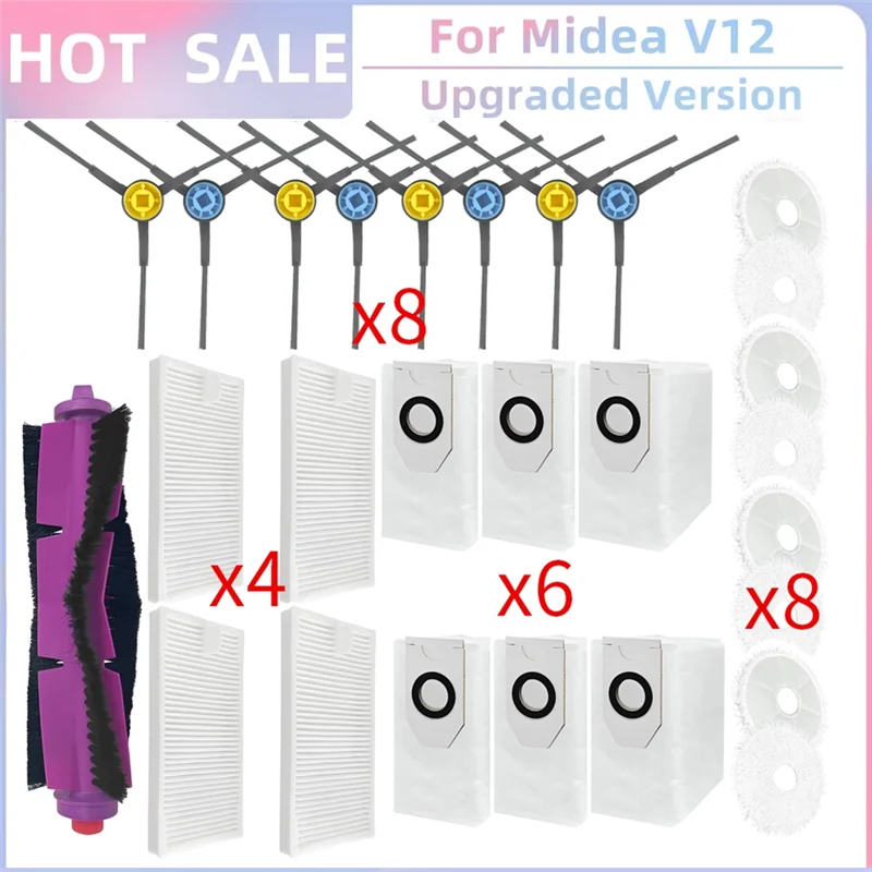 A88X ウルトラローラーサイドブラシと HEPA フィルターキット Mideav12 / Eurekaj12 ロボット掃除機アクセサリーパーツ