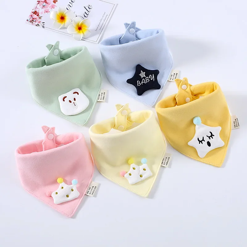 4/5Pcs Set Triangle Double Cotton Bandana Bibs Baby Care Babies Utensils Boys Girls Feeding Infant Burp Cloth Baby Saliva Towel