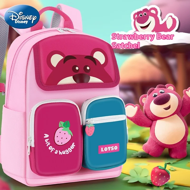 

Strawberry Bear Kindergarten Schoolbag Girls New Small Class Big Baby Travel Children Go Out Small Backpack