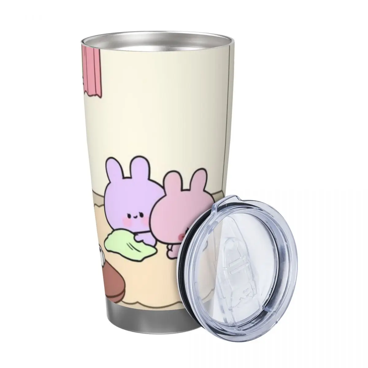 Asamimichaan Cute Asamimi 20oz Cup Large Capacity Car Mug Leak-proof Juice Coffee Cup Food Grade