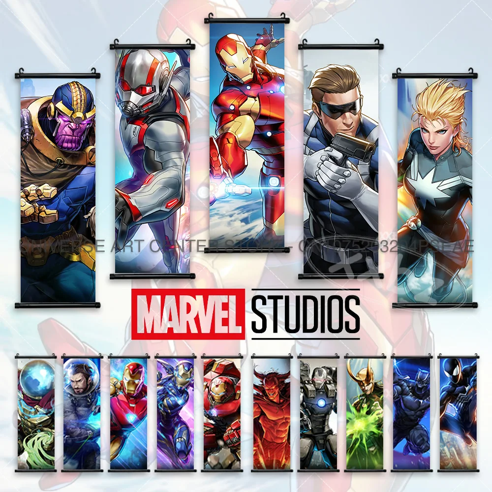 

Avengers Posters Ant-Man Wall Art Iron Man Movie Scrolls Pictures Thanos Hanging Painting Marvel Black Panther Home Decoration