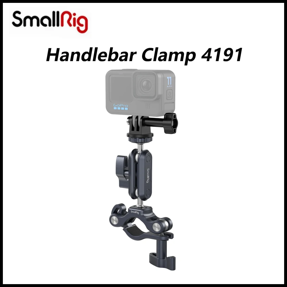 

SmallRig Handlebar Mounting Clamp for Action Cameras 4191 GoPro Accessories 22mm and ⌀31.8mm Clamping Distance