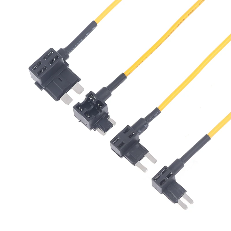 Portafusibile 12V Adattatore TAP aggiuntivo per circuito Micro Mini Fusibile automatico Ford ATM APM Blade con fusibile per auto a lama 10A linea gialla