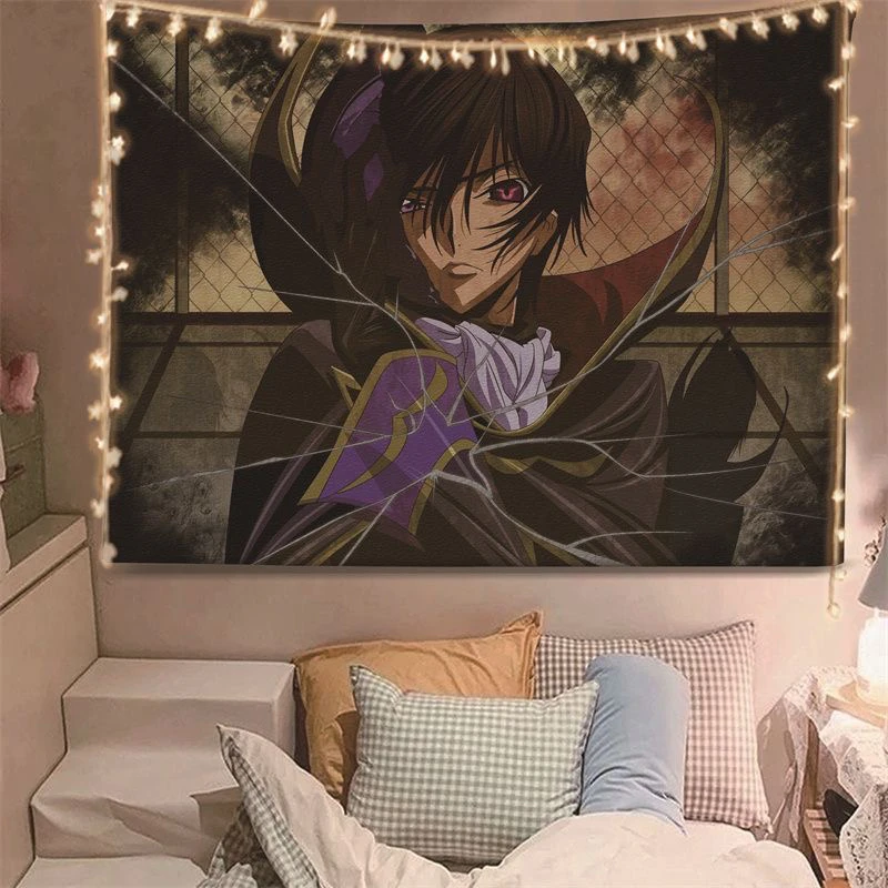 R-ebl-ious-Lelo-uch animation surrounding background cloth dormitory bedroomrental house hanging cloth without punching wall han