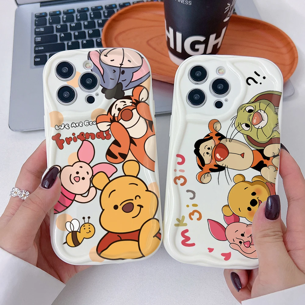 Poohs Bear Winnies Family Phone Case for Xiaomi Redmi Note 13 12 12S 11 11S 10 9 Pro Plus A3 14C 13C 12C 10C 9C 4G 5G 3D Cover