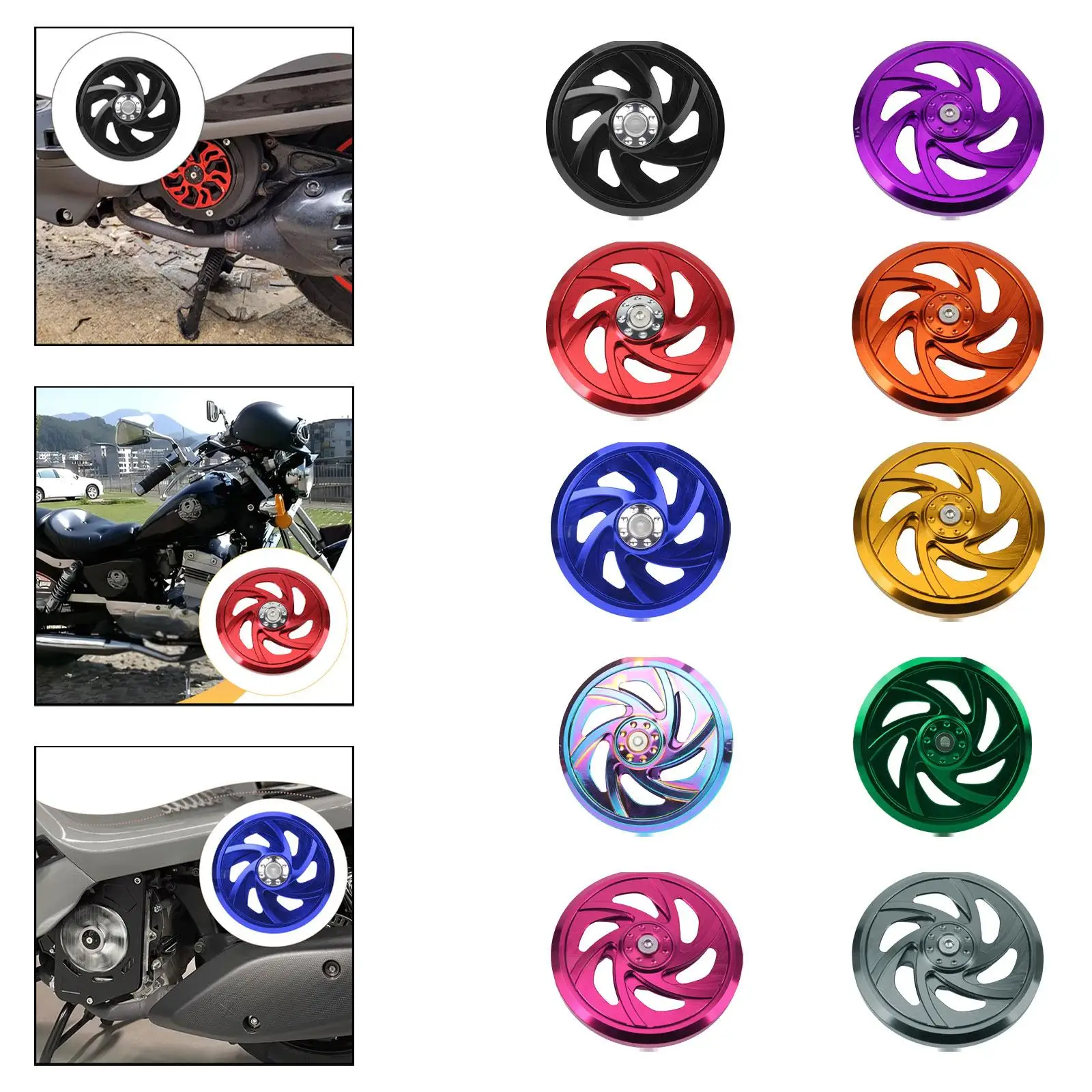 Engine Fan Cover Aluminum Alloy Hollow Out Design Protector Guard for Motorcycle Temperature Accessories Replacement