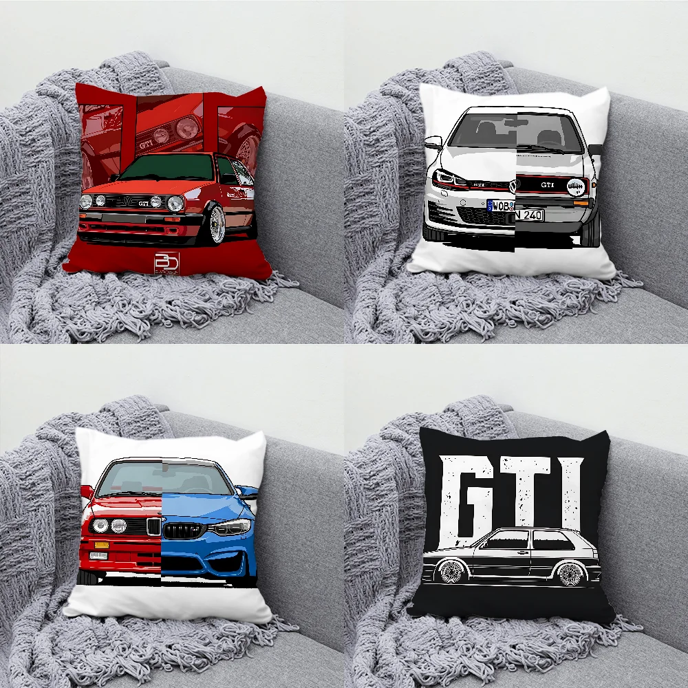 

G-Golf G-GTI Car Pillow Case Soft Cushion Cases for Farmhouse Sofa Decor Home Decorations and Protector Pillow Case