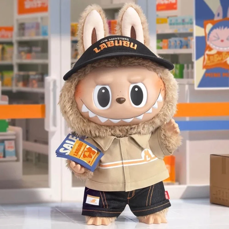 

100% подлинный POP MART Labubu The Monsters The Naughty Cashier, оригинальная подтверждаемая одиночная фигурка, Коллекционная виниловая игрушка, дисплей