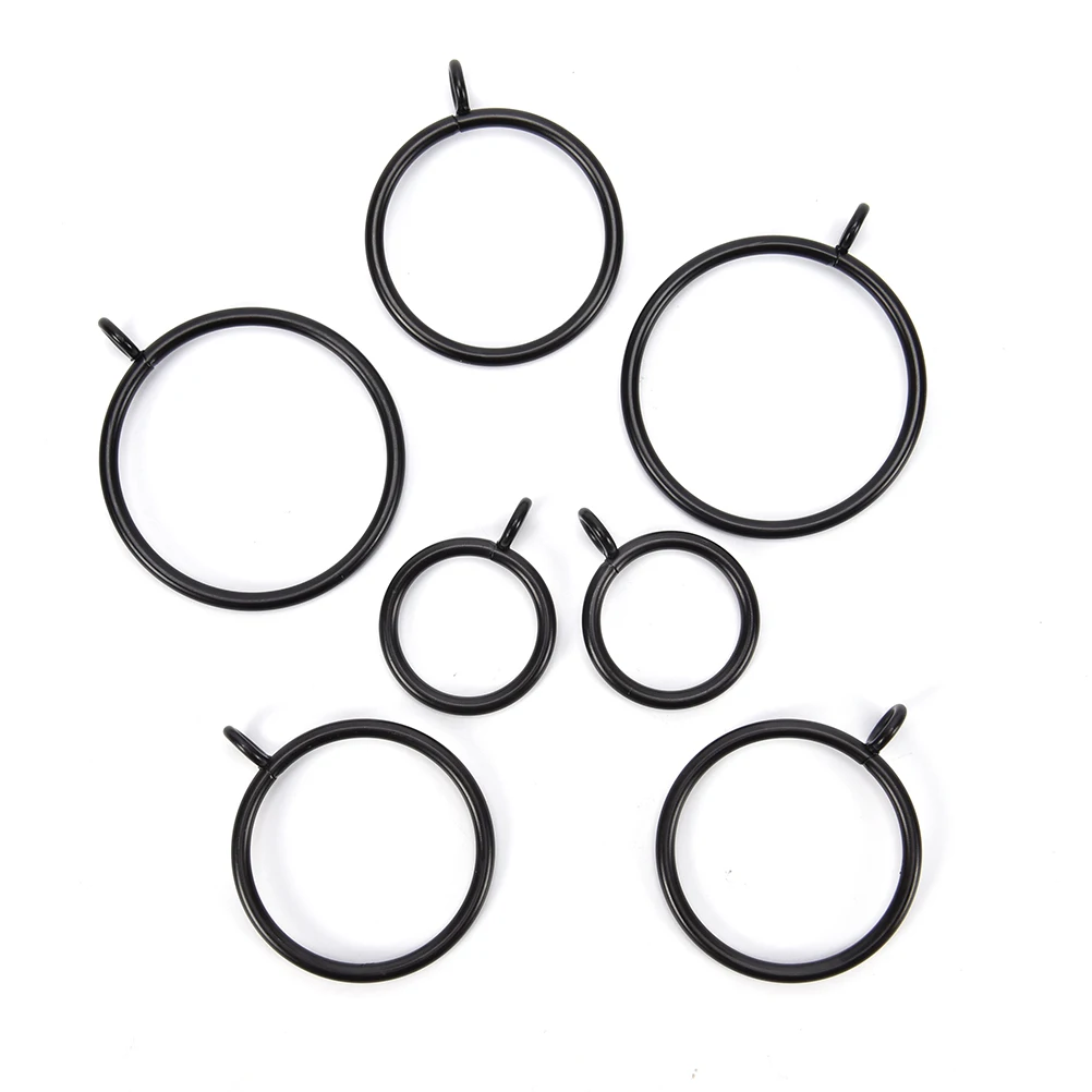 10pcs black metal curtain rings hanging rings for curtains and rods 25mm,28mm,38mm,45mm,55mm