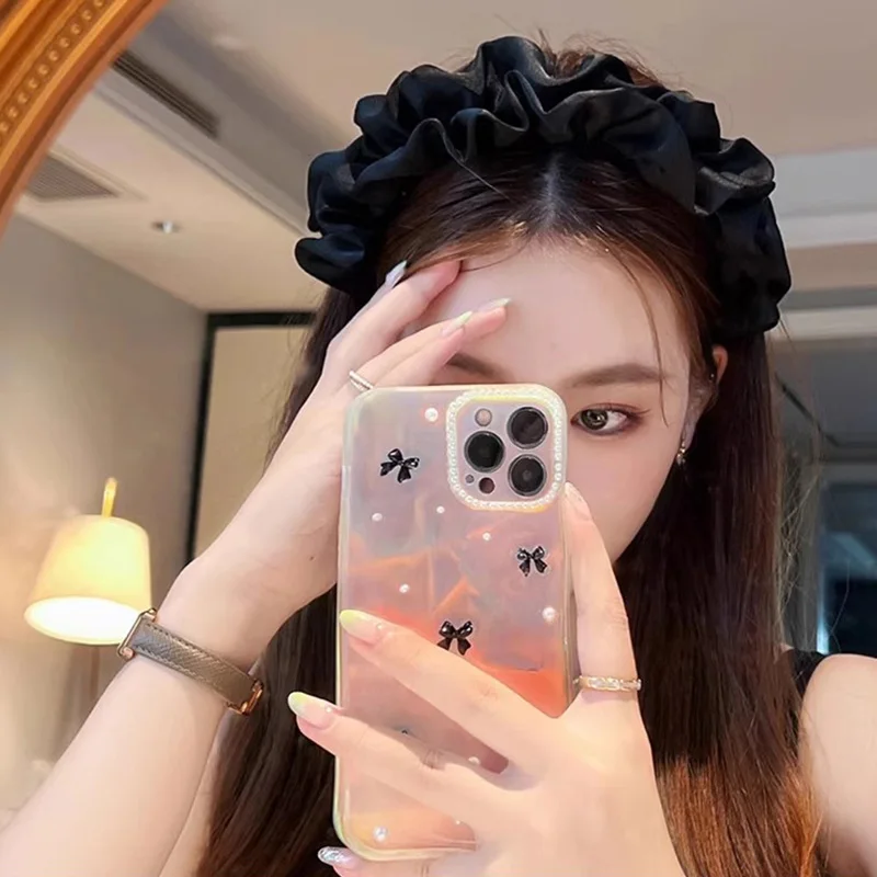 New Black Fold Simple Hairband For Women Girls Elegant Heighten Headband Hair Band Sweet Hair Hoop Fashion Hair Accessories