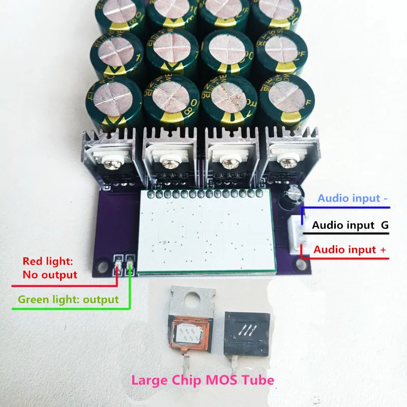 High-Power 600W Mono MOS FET Field Effect Tube Class D Digital Car Square Stage Audio Amplifier Board