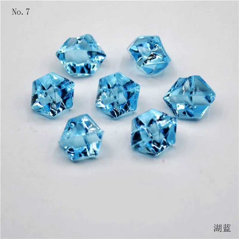 100 Stuks 11*13Mm Plastic Edelstenen Ijskorrels Kleurrijke Stenen Kinderen Juwelen Acryl Juwelen Ijs Teller Kristal Diamanten Speelgoed