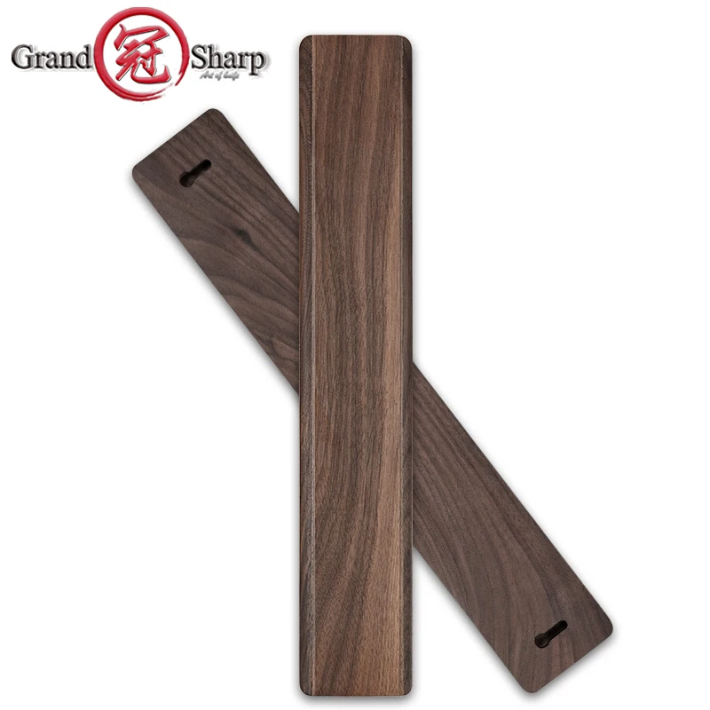 Grandsharp 40cm Walnut Wood Magnetic Knife Holder Wood Block Magnet Knives Rack Kitchen Tools Wall Mount for metal Knifes