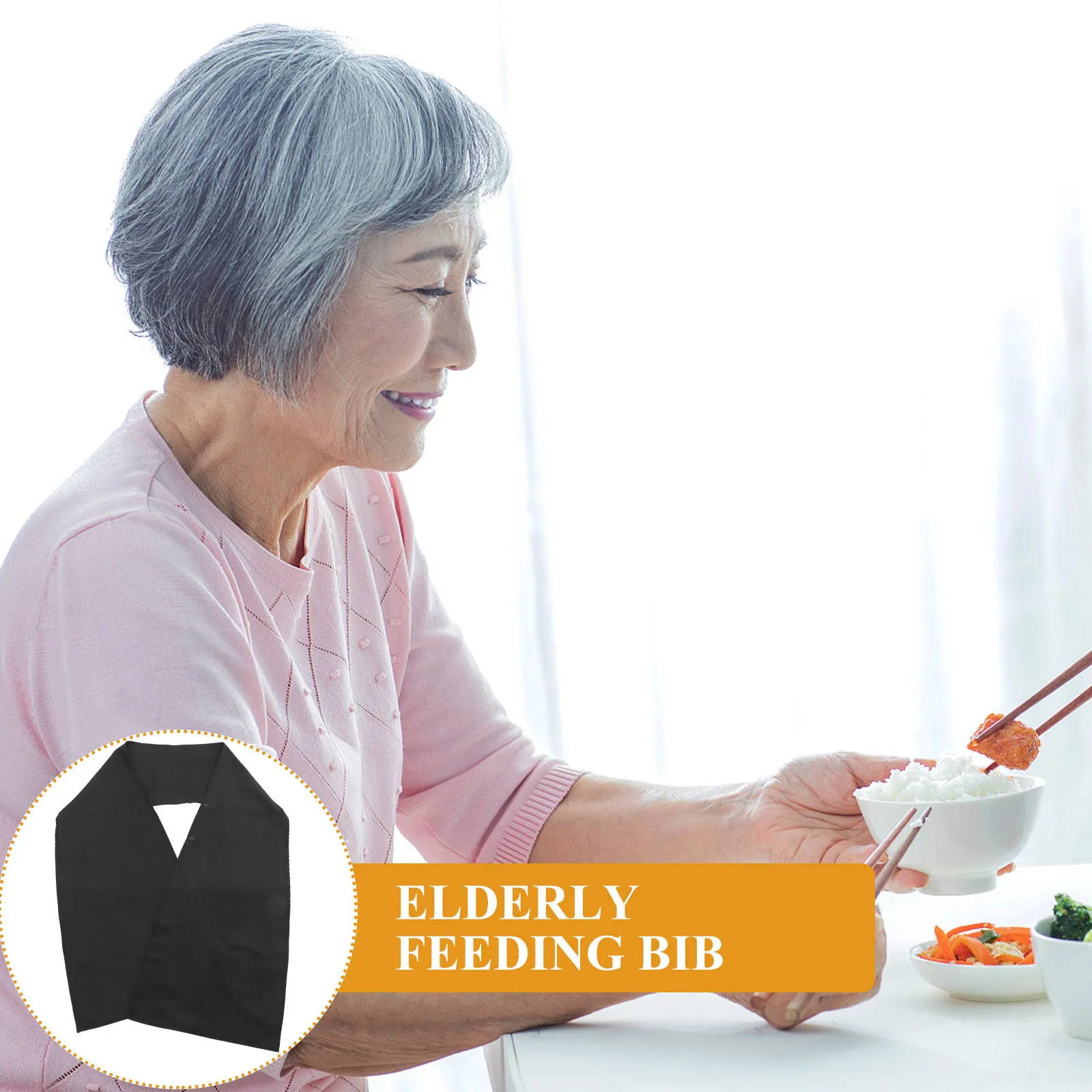 Adult Bib Scarf Soft Polyester Dining Scarf Clothing Protector for Eating Women Men Washable Stylish Elegant Food Bib