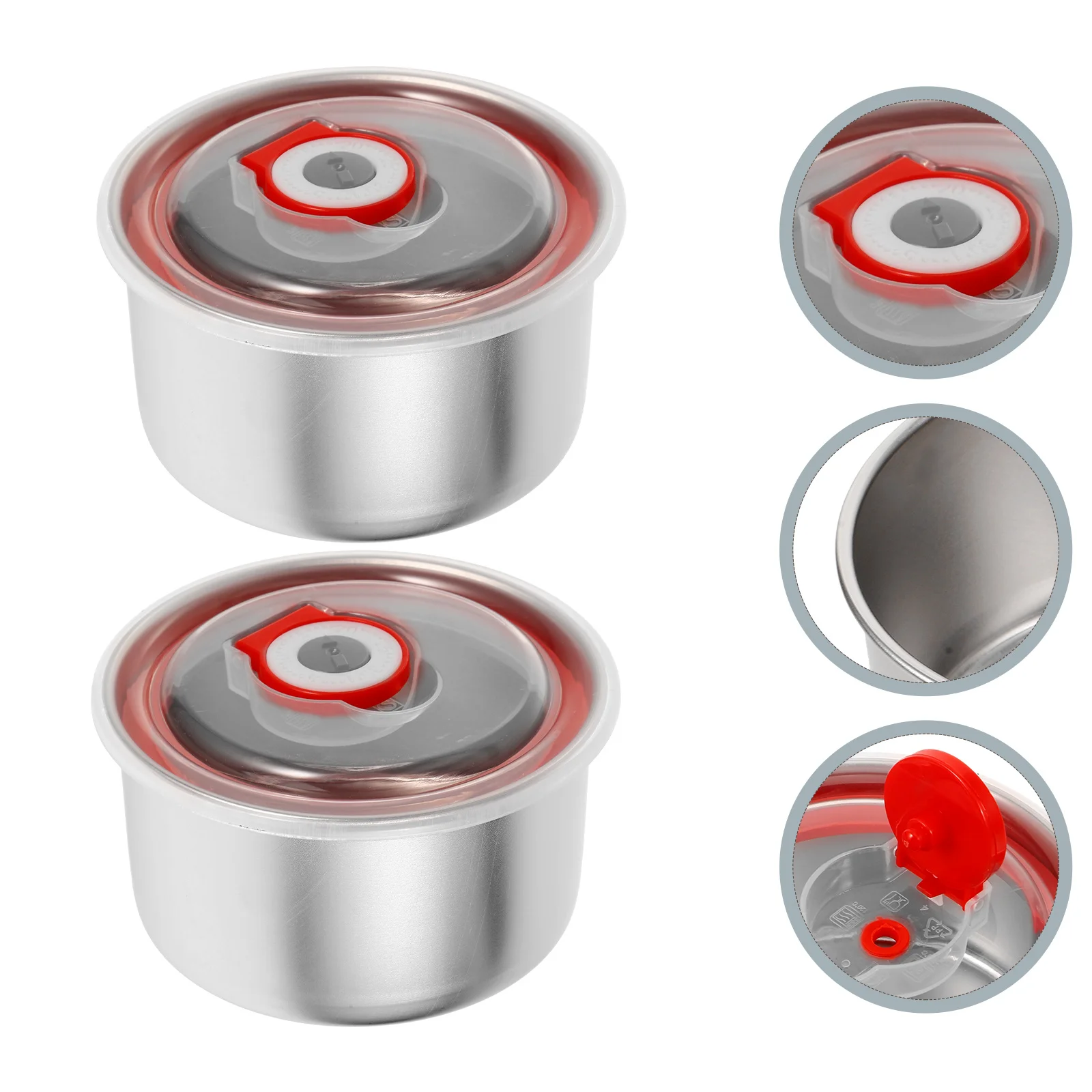 

4Pcs Sample Storage Boxes Stainless Steel Food Containers School Canteen Food Sample Containers Airtight Reusable Kitchen