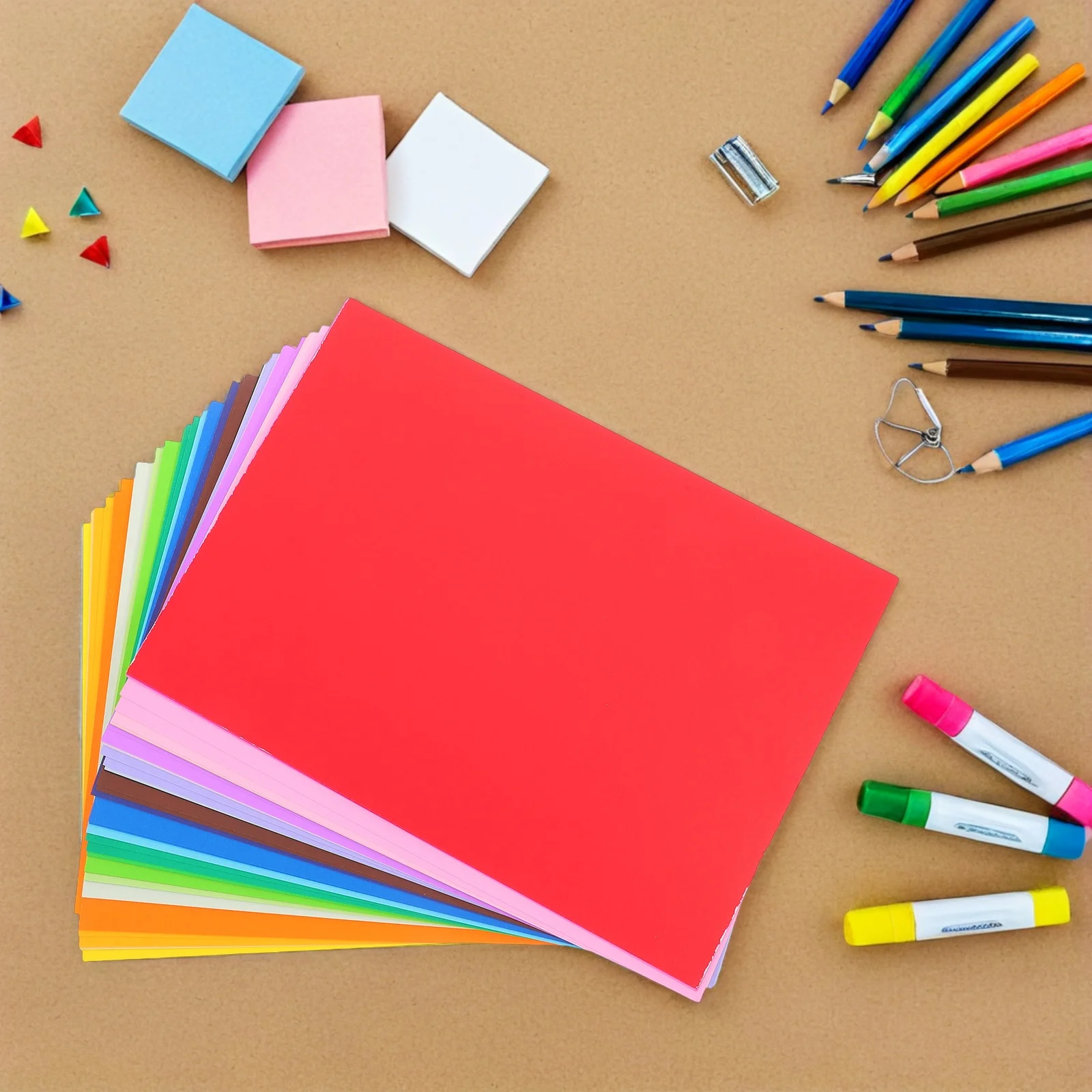 60 قطعة من ورق الحرف اليدوية الملون متعدد الاستخدامات للمدارس والمنازل والاستوديوهات وتغذية الاهتمام ومشاريع الحرف اليدوية الفنية