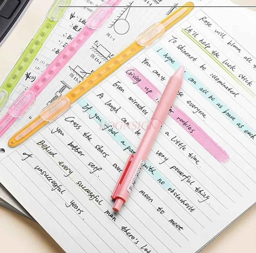 24pcs Document binding clip, double hole folder, plastic material punched and bound into a book, office loose leaf folder