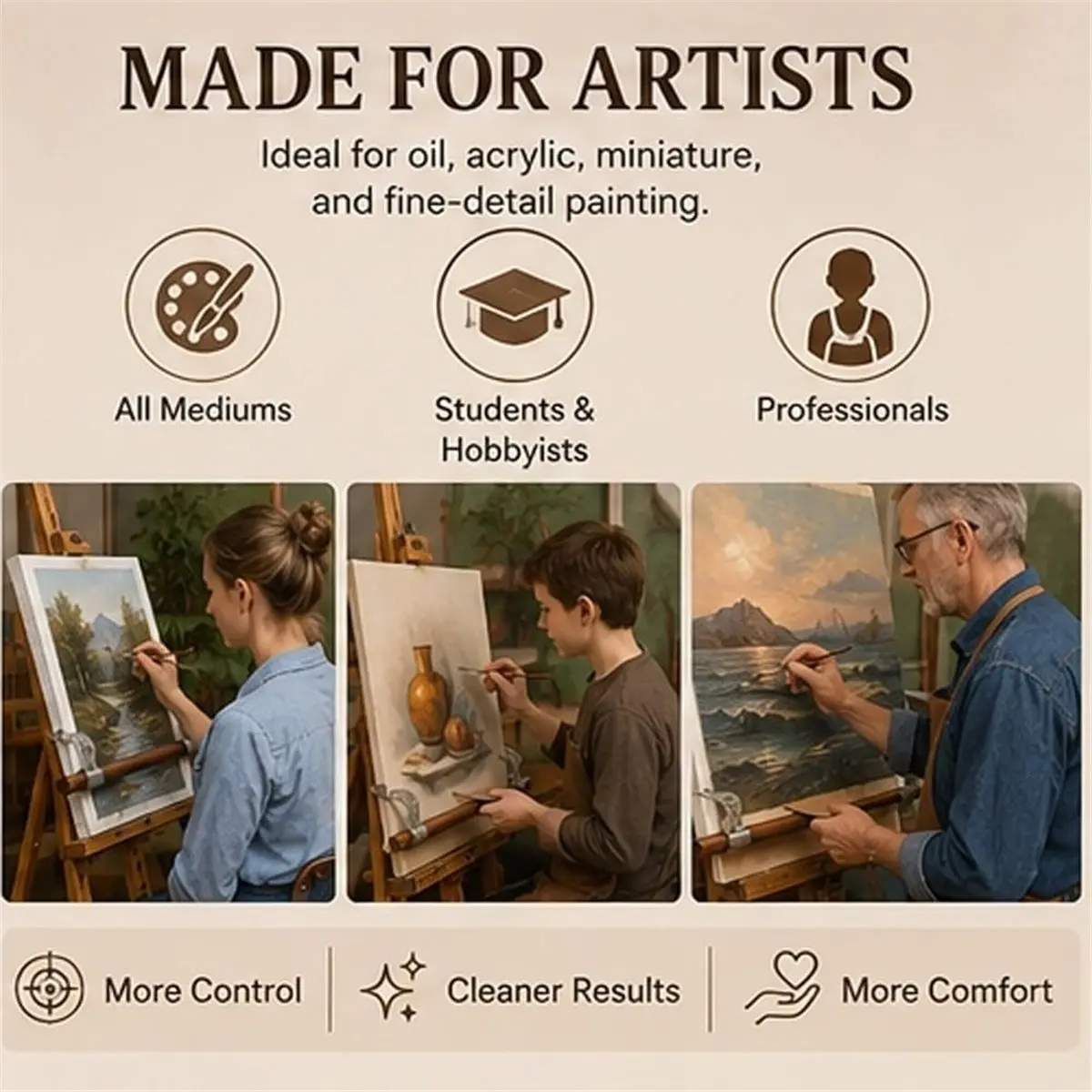 SALE AA63 Hand Support Bridge, Adjustable Metal Stand for Detail Work, Canvas Easel Bar for Painting and Drawing