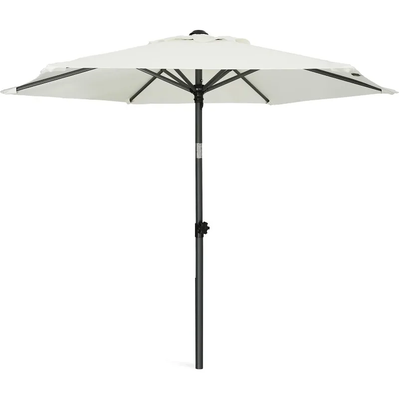 6ft Patio Umbrella Outdoor Table Umbrellas with Push Button Tilt, UPF50+ Premium Steel Pole and Ribs for Deck, Lawn,