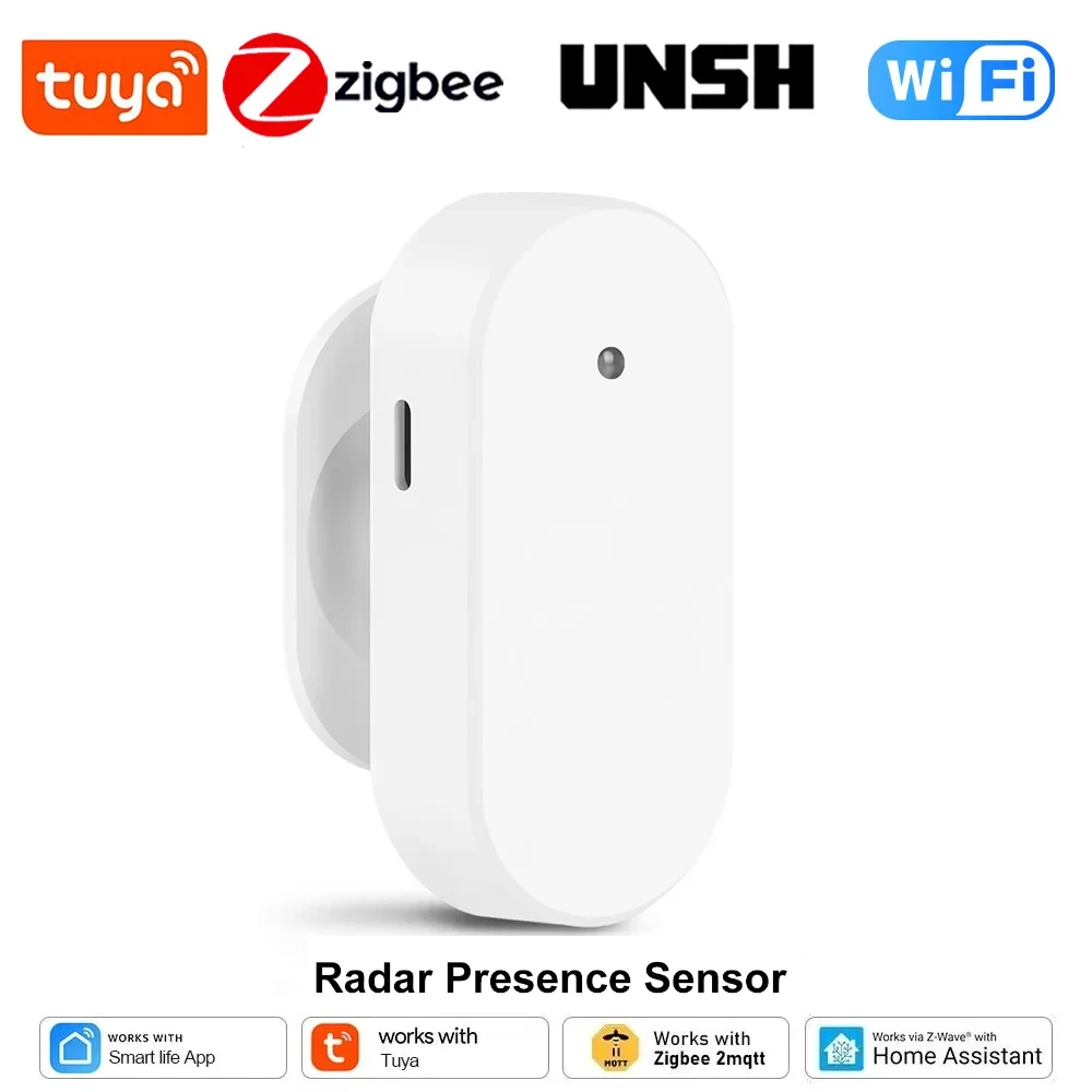 

Tuya Zigbee Human Presence Sensor Smart Human Body PIR Sensor Radar Detector Motion Sensors Support Home Assistant Zigbee2mqtt