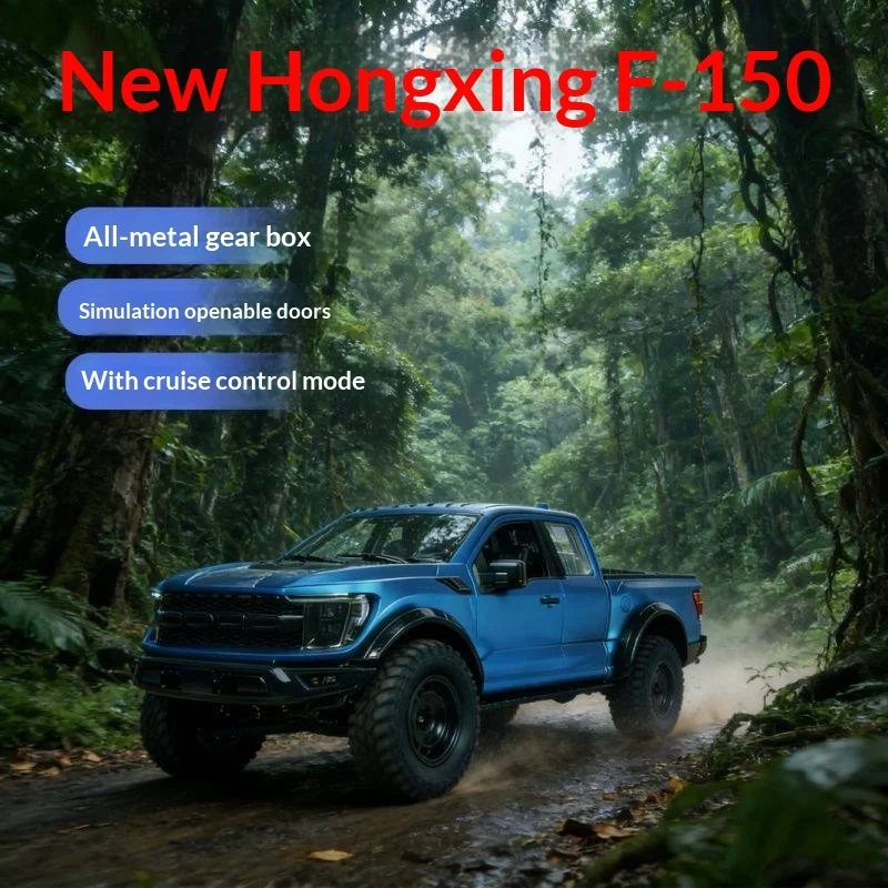 Hongxing Nuovo F-150 RC Auto Scala 1:12 4WD Fuoristrada Pickup Full Metal Gearbox Realistico Porte Aperte Cruise Control Veicolo RC