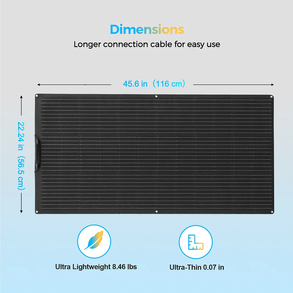 ETFE لوحة طاقة شمسية شبه مرنة 150 واط 19.8 فولت شرفة الضوئية الكهروضوئية 150 واط لوحة شحن بالطاقة الشمسية لبطارية قارب التخييم 12 فولت/24 فولت #5