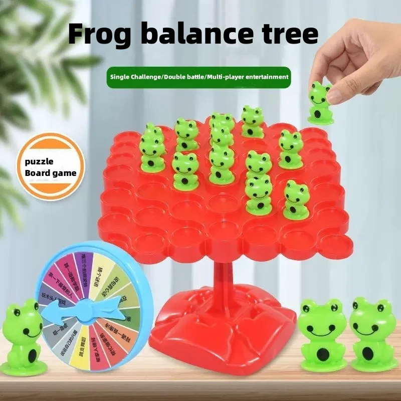 Montessori Math Toy Balancing Board Puzzle For Kids Frog Balance Tree Educational Parent-child Interaction Tabletop Game Toys