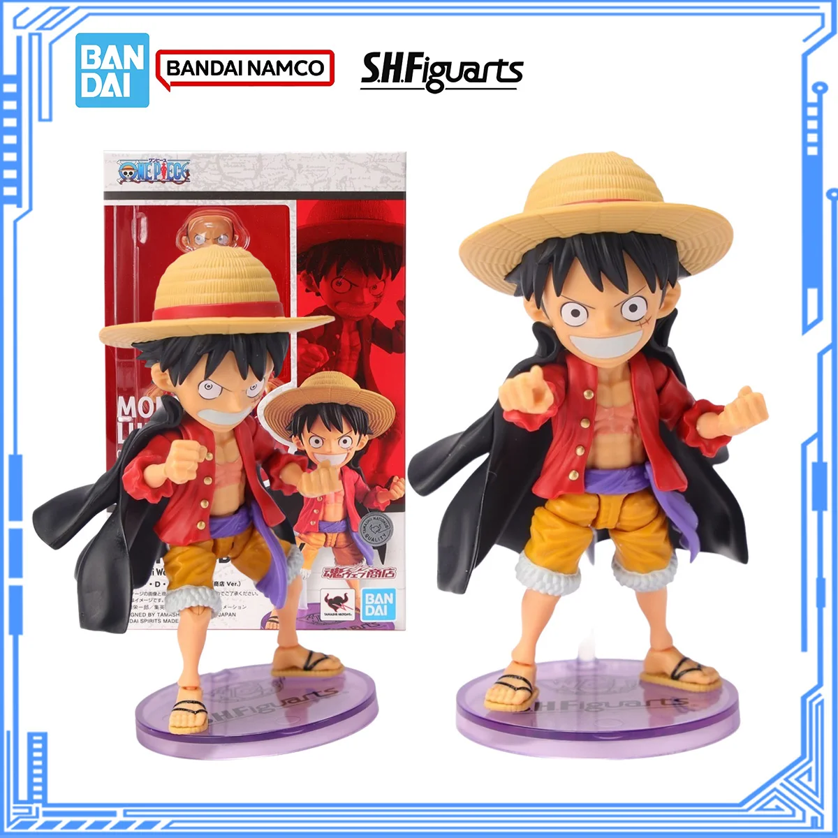 

Bandai Genuine One Piece Model Kit WCF×SHF Monkey D Luffy Tamashii Web Shop Ver Action Figure Joints Movable Model Toys Gifts