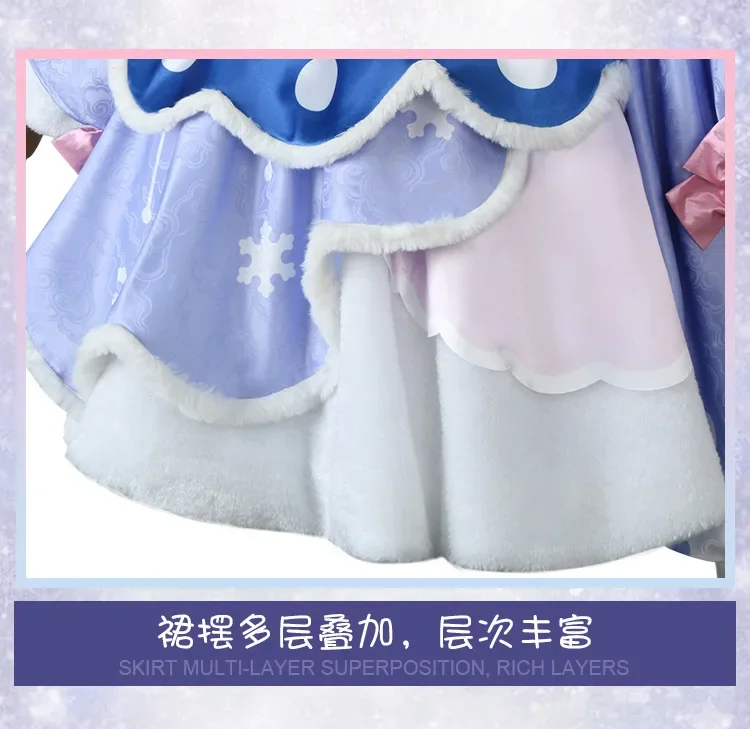 متوفر في المخزون أزياء سنو ميكو 2025 التأثيرية فستان يوكي مجموعة كاملة من الشعر المستعار للهالوين وعيد الميلاد وعيد الميلاد