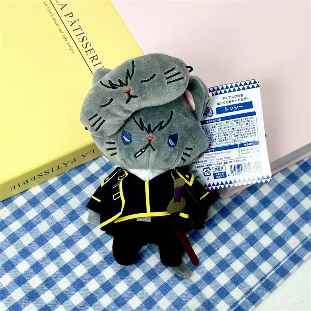 جينتاما ساكاتا جينتوكي كاتسورا شينباتشي كاجورا ملثمين القط 15 سنتيمتر قلادة المفاتيح أفخم دمية لعبة #3