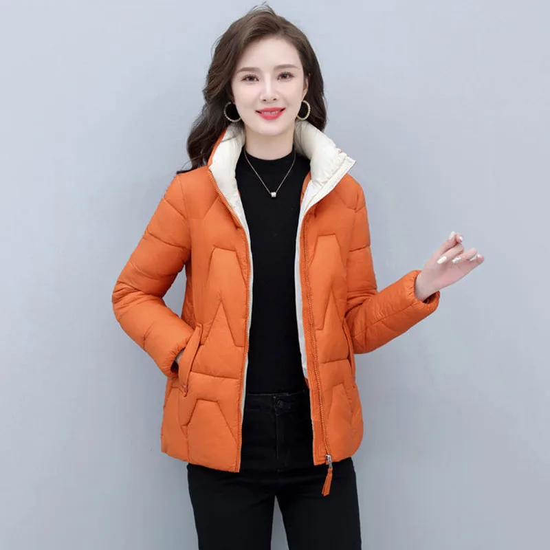 New Stand-up Collar Fashion Cotton-padded Clothes Ladies Loose Warm And Comfortable Temperament Casualwinter Coat Wome'n  Tide.