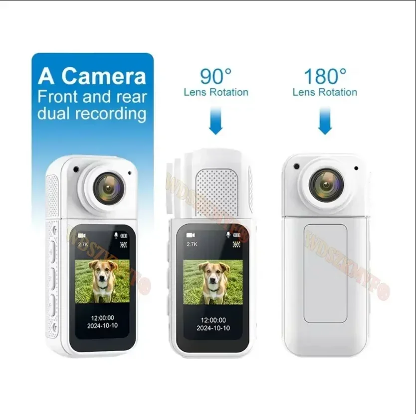 2.7K 1080P Mini Camera with Magnetic Lanyard 180° Rotatable Lens Outdoor WIFI Sports Camera Digital Cycling Video Video Recorder view 6