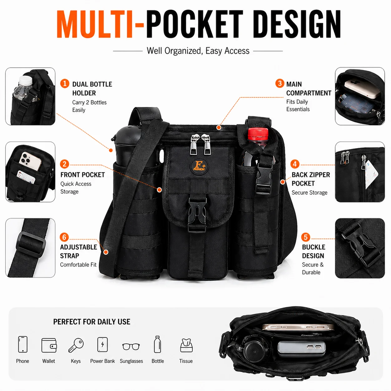 Thumbnail 4 - #2 Trending Mens Chest Sling Bags Right Now