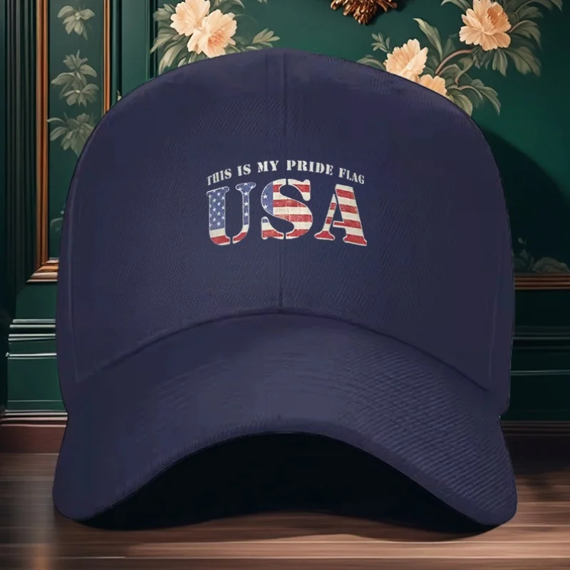 USA Pride Flag Baseball Cap Polyester Casual Outdoor Adjustable Unisex Hat