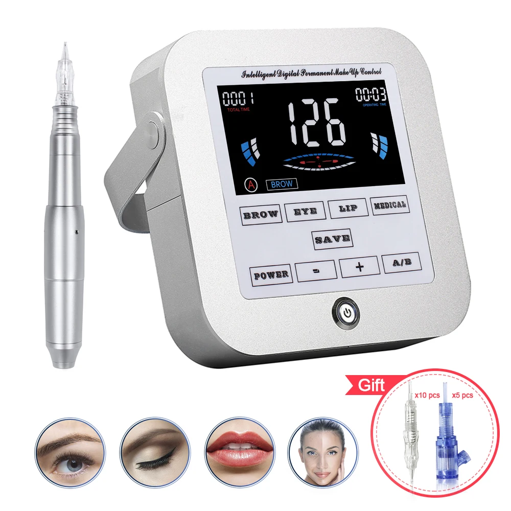 BMX Permanent Makeup Machine Tattoo Machine Sets Dermografo Digital Device Eyebrow Lip Pen Machine Kits