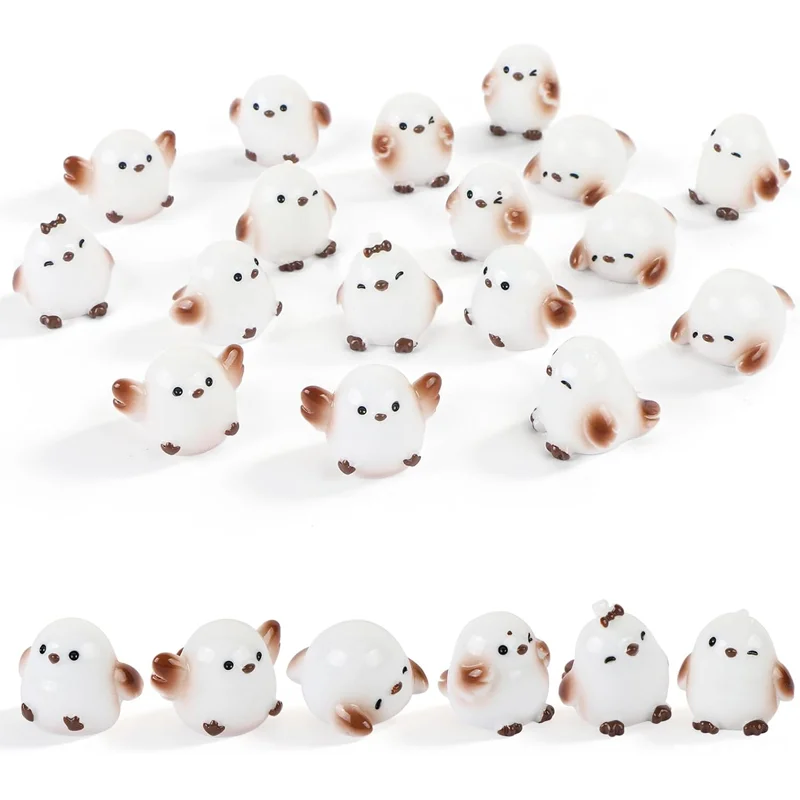 5/10pcs Mini Birds Figurines, Tiny Resin Animals Miniatures for Fairy Garden Home Micro Landscape Display Decorations