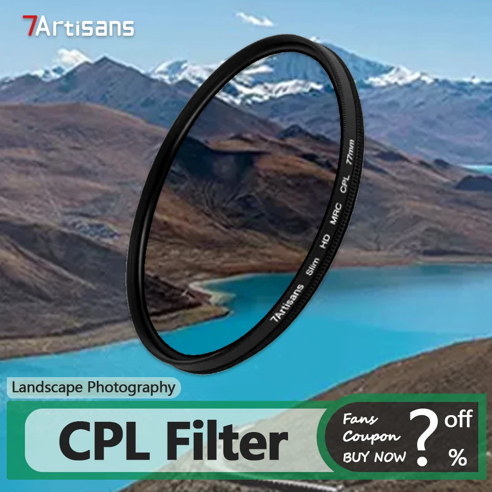 7artisans CPL Polarizer Filter with HD Optical Glass for Landscape Photographer 46mm-82mm Camera Lens Filter Accessories