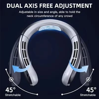 Ventilateur portable à suspendre au cou 8000 mAh, sans pales, rechargeable par USB, silencieux, avec affichage numérique LED, rafraîchisseur d'air mains libres pour la maison et l'extérieur 4