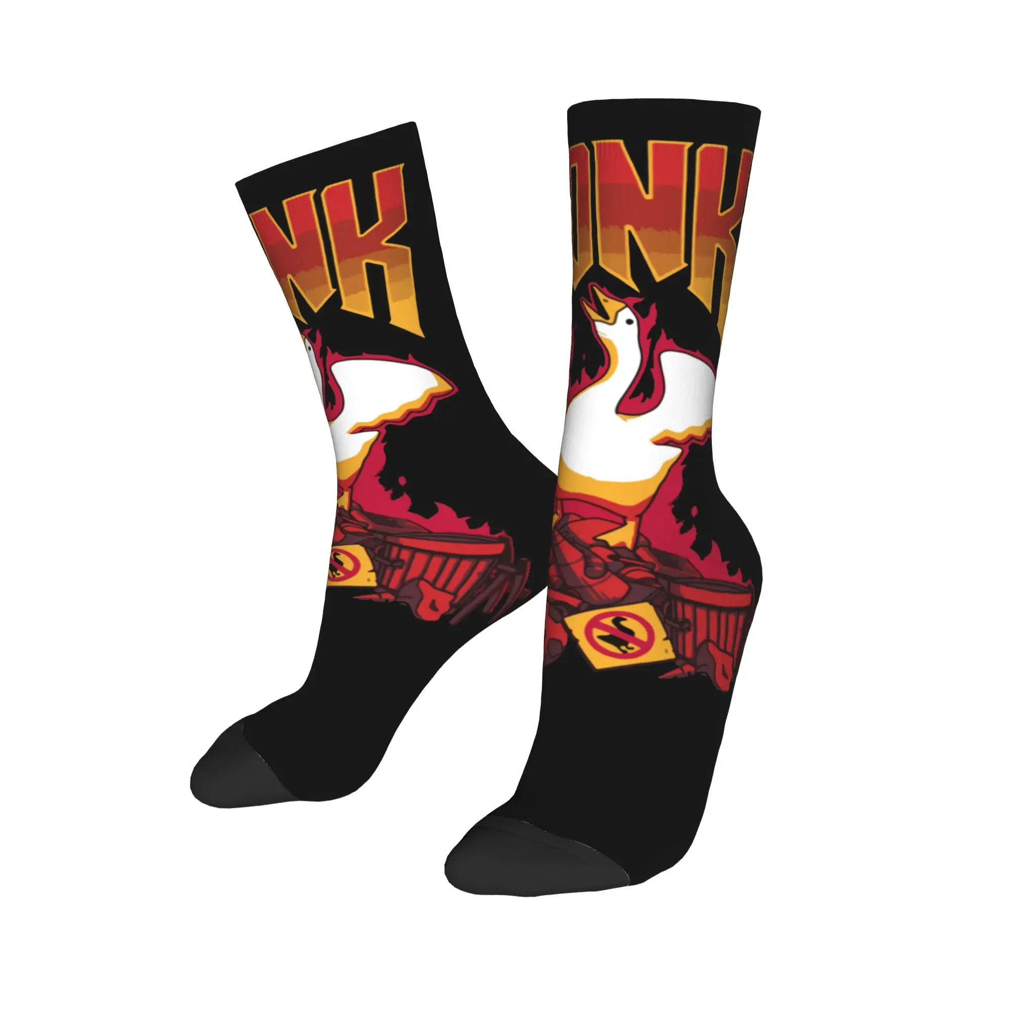 Happy Funny Male Men Socks Casual Untitled Goose Game Funny DOOM Sock Polyester Gamer Graphic Socks Spring Summer Autumn Winter