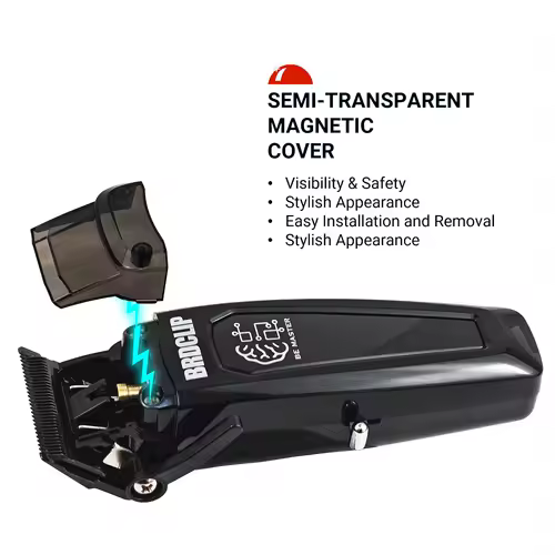 BRDCLIP Professional Electric Hair Clipper BRD 106 Hair Trimmer for Man 7500RPM with Base 5-adjusted DLC Blade Barber Machine - Image 4