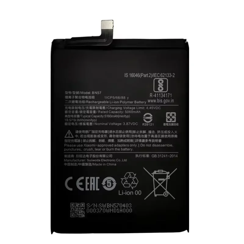 2024 High Quality Original BN57 5160mAh Phone Battery For Xiaomi Pocophone X3 Poco X3 Pro Replacement Batteries Fast Shipping